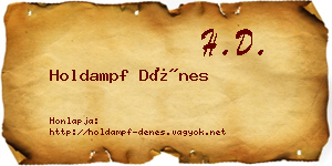 Holdampf Dénes névjegykártya