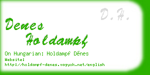 denes holdampf business card