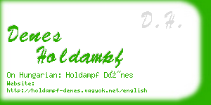 denes holdampf business card